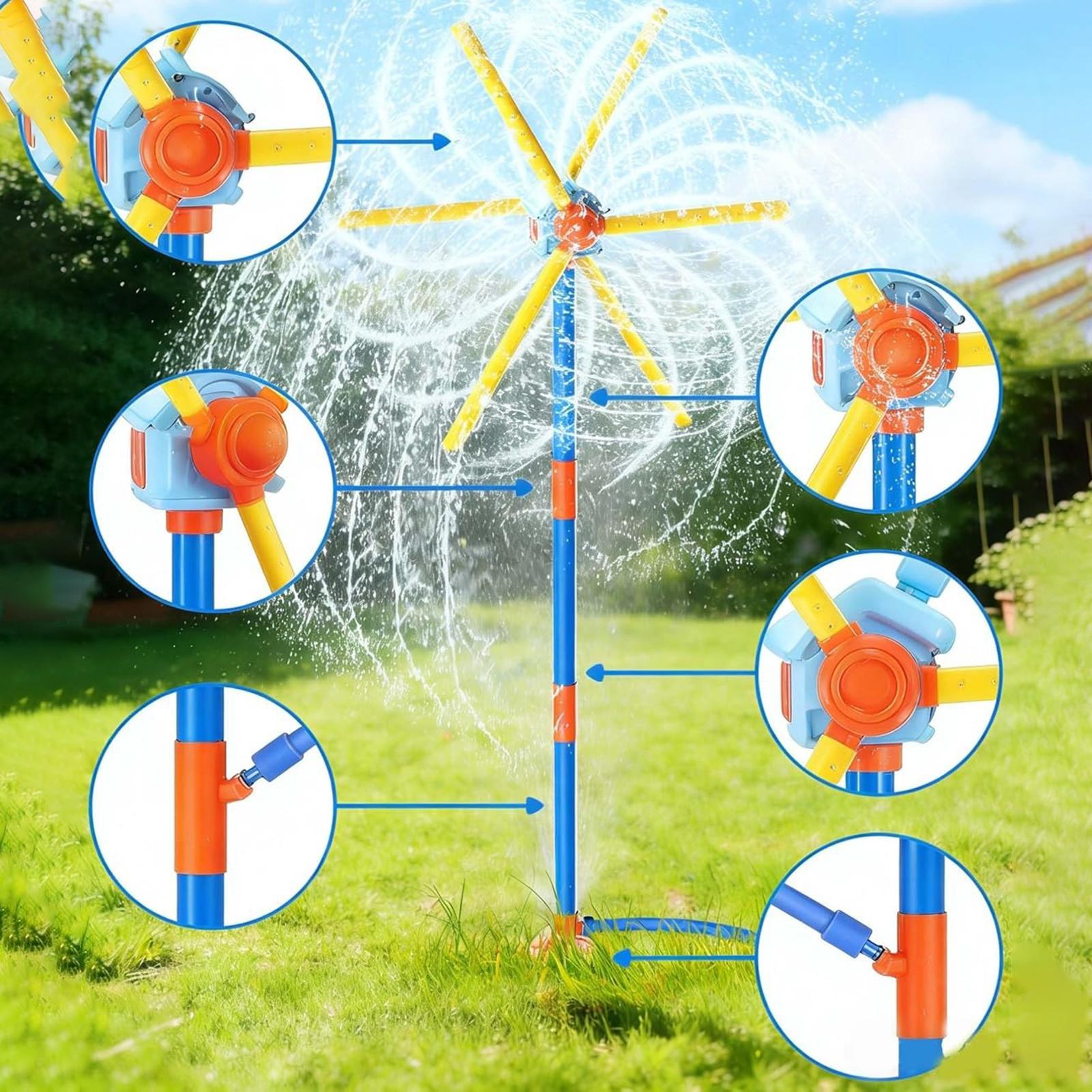 Kids Outdoor Garden Toys - Kids Sprinkler Windmill Fun Sprinkler With