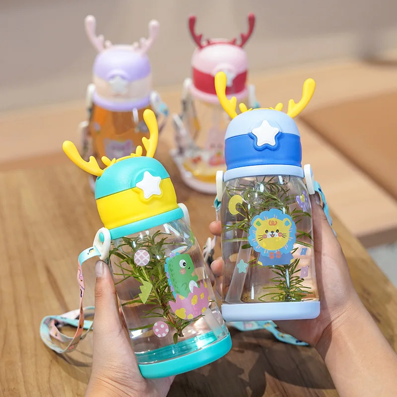 Outdoor Kid Friendly - 600ml Kids Water Sippy Cup Antler