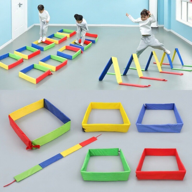 Kids Outdoor Ladder - Outdoor Children's Games Jumping Platform Grid