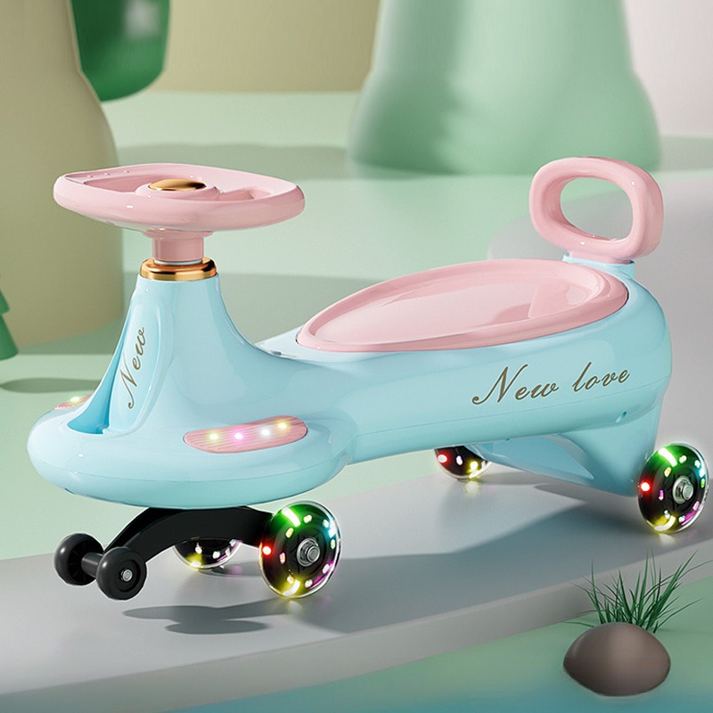 Kids Outdoor Storage - Cute Kids Swing Wiggle Car Anti-Tip
