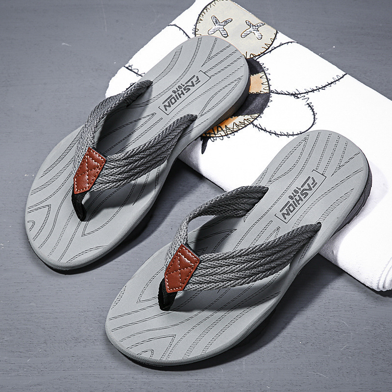 Kids Outdoor Obstacle Course - Men's Woven Striped Flip-flops Summer Indoor