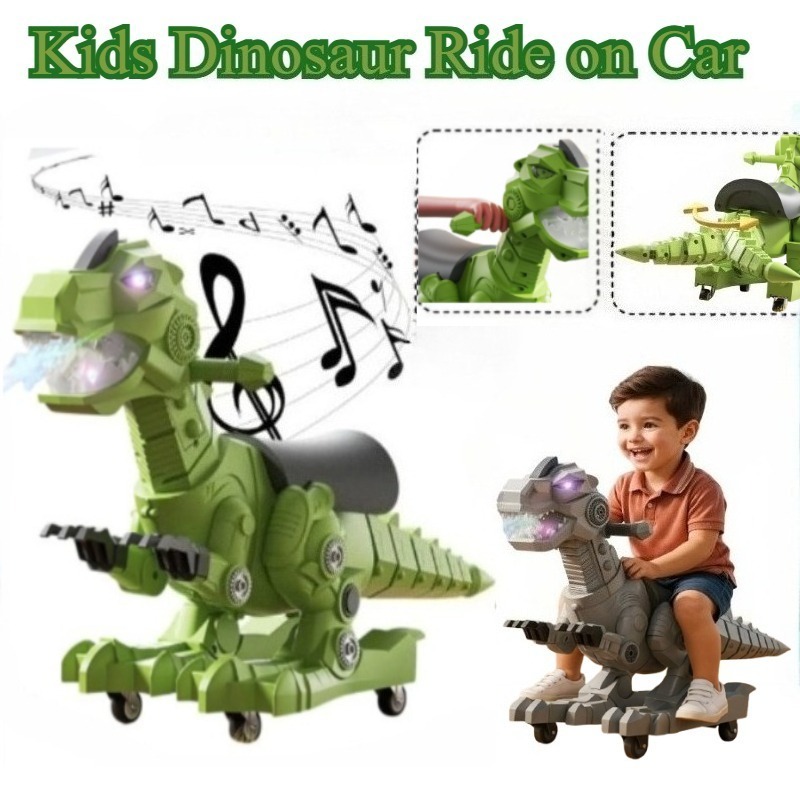 Kids Outdoor Playset - Dinosaur Ride on Toys Toddler Ride