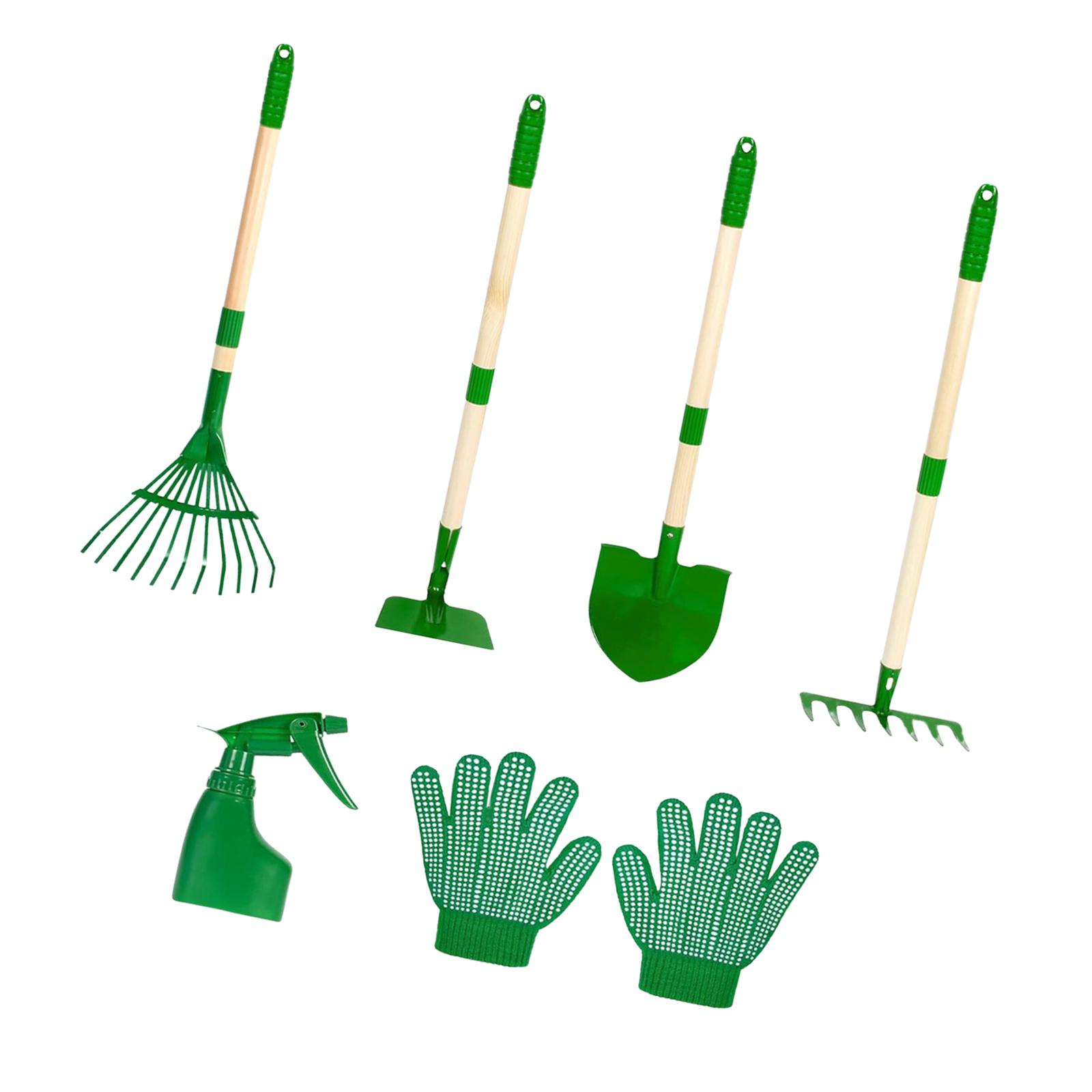 Kids Outdoor Garden Toys - 6x Kids Gardening Tools Set Outdoor