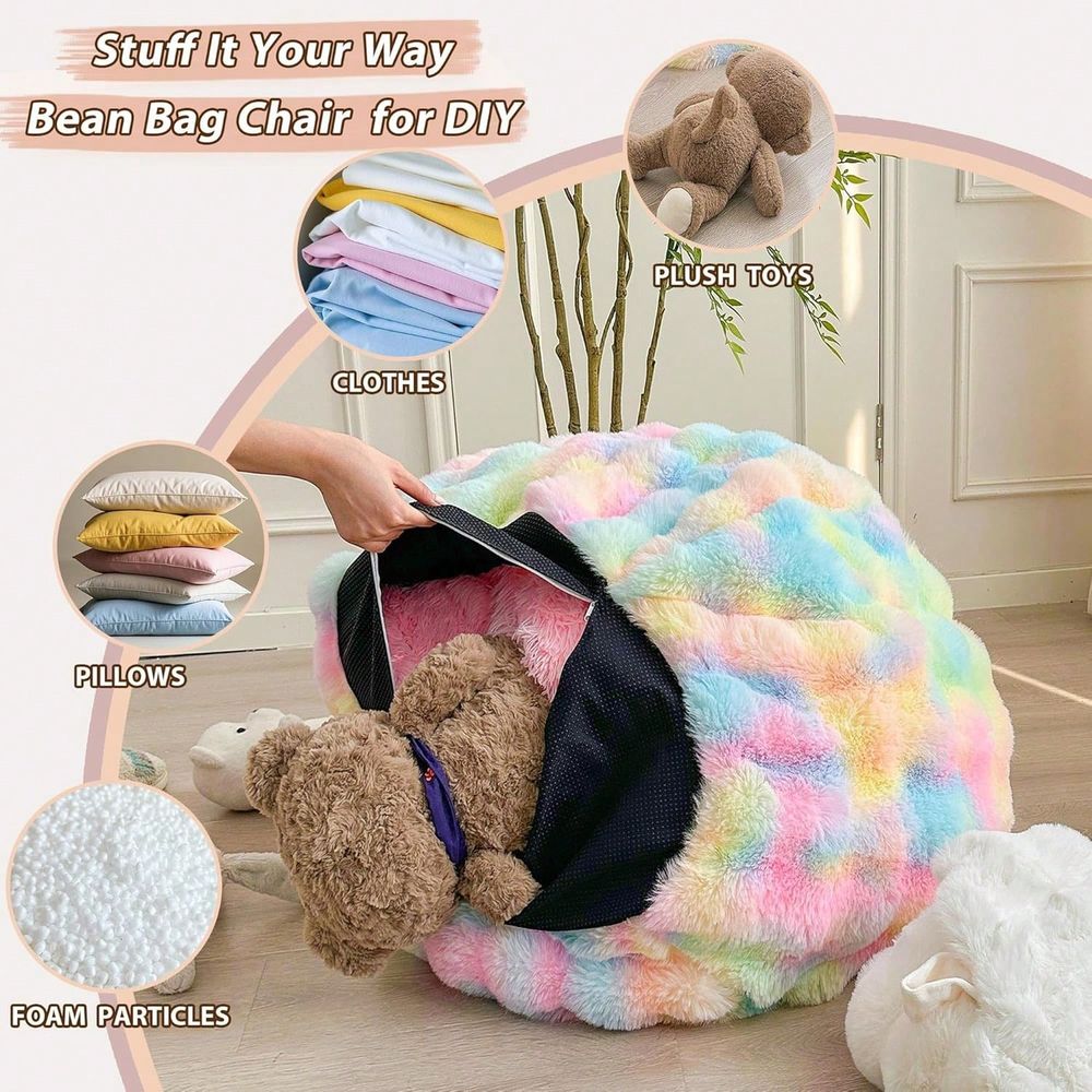 Faux Rabbit Fur Bean Bag Cover - Kids Outdoor Storage recension och pris