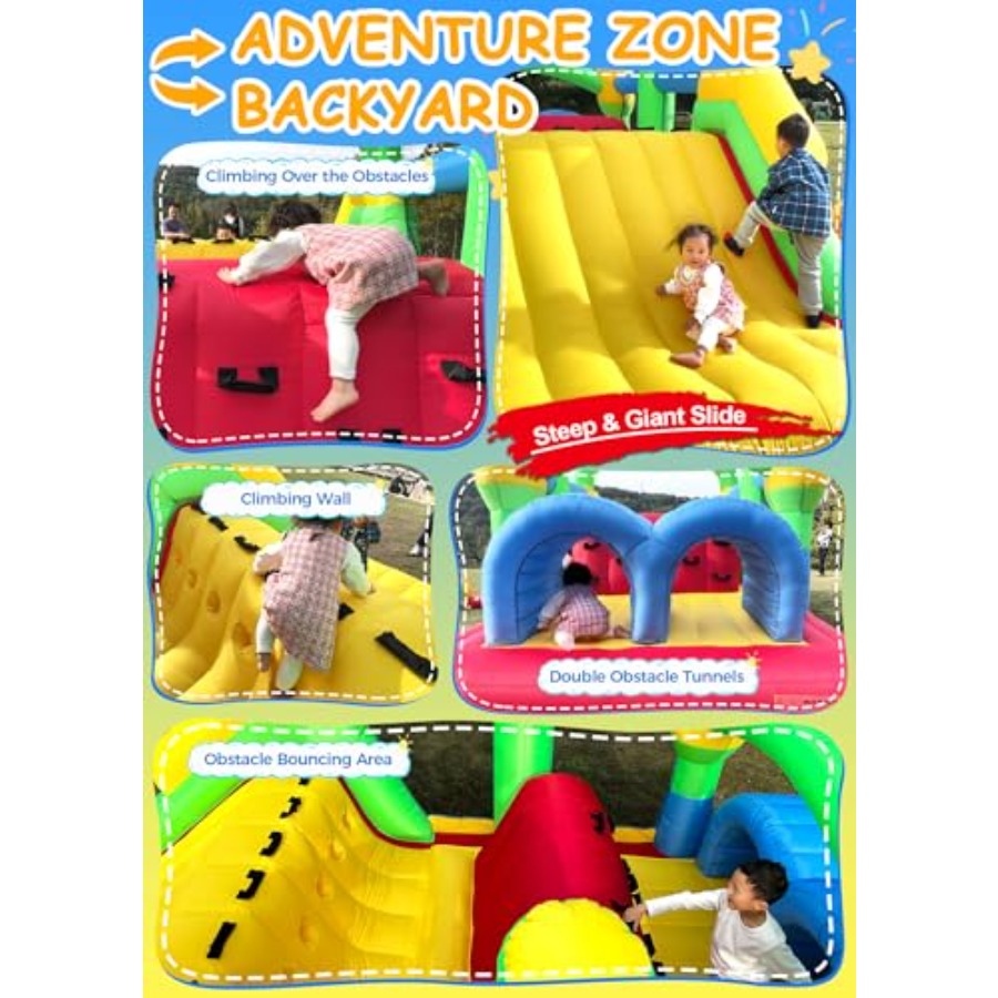 Backyard outdoor inflatable bo - Kids Outdoor Obstacle Course recension och pris