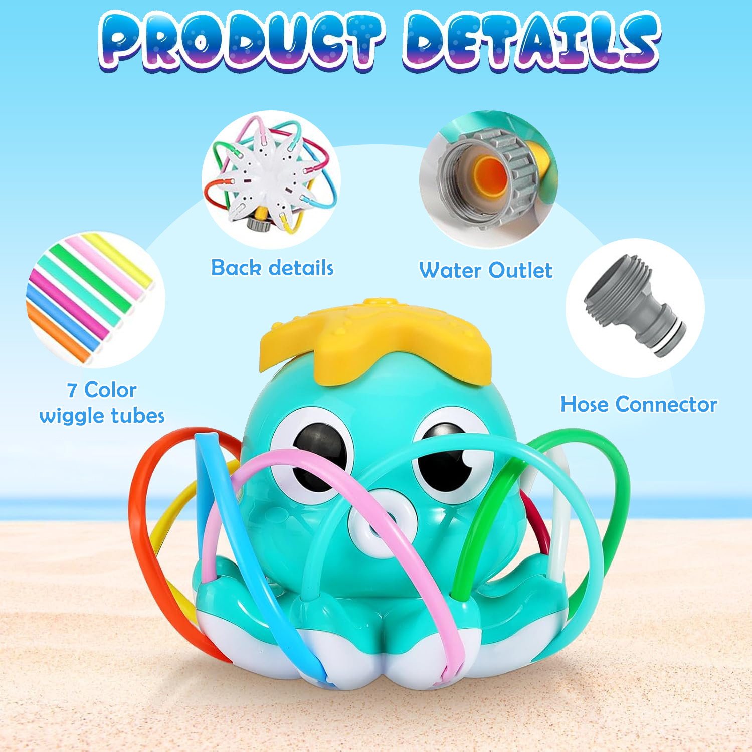 Octopus Sprinkler Water Spray  - Kids Outdoor Garden Toys recension och pris